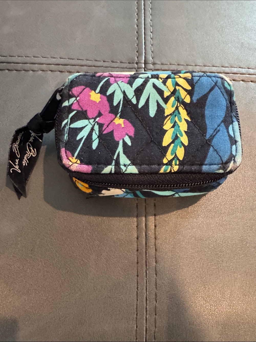 Vera Bradley Quilted Floral Zip Pill Organizer